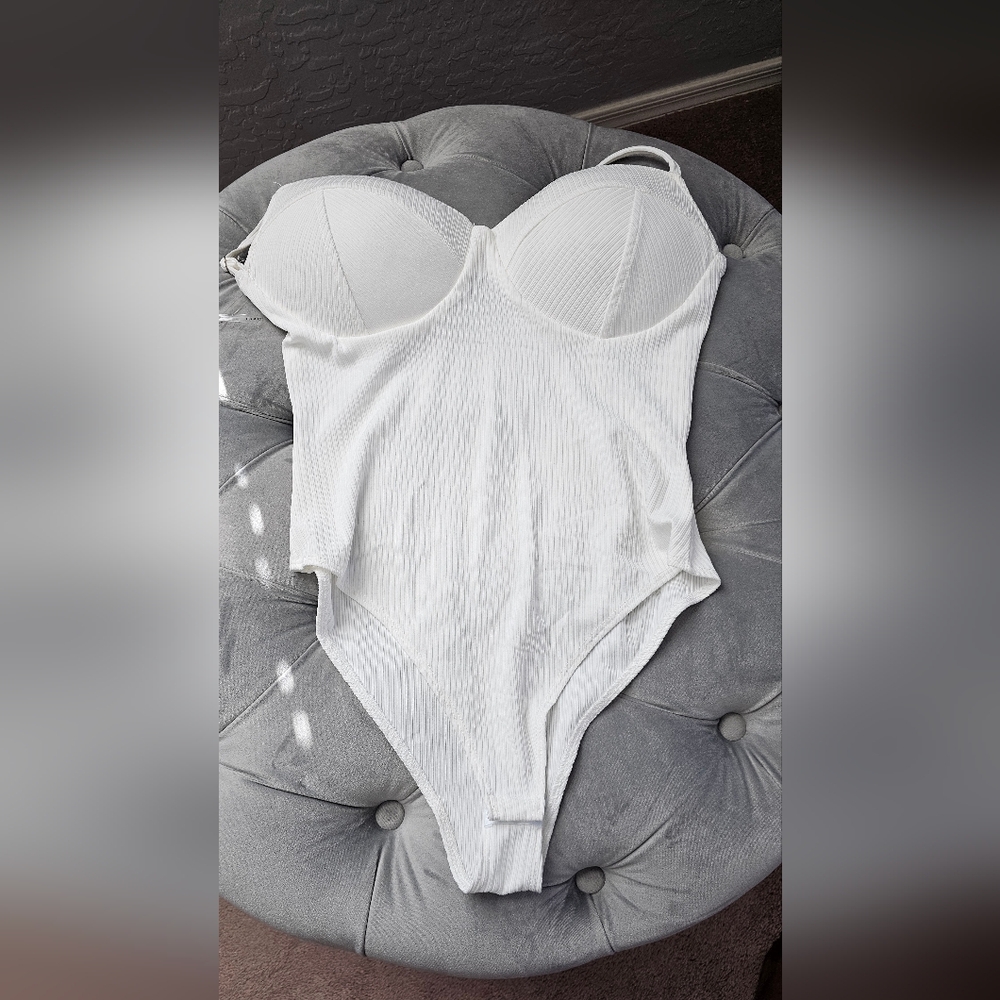 Elegant White Women's Bodysuit.